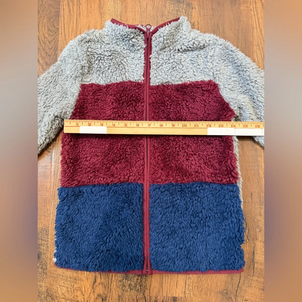 OshKosh B'gosh Kid Colorblock Fleece Knit Jacket -Boys Size 8 New with Tags